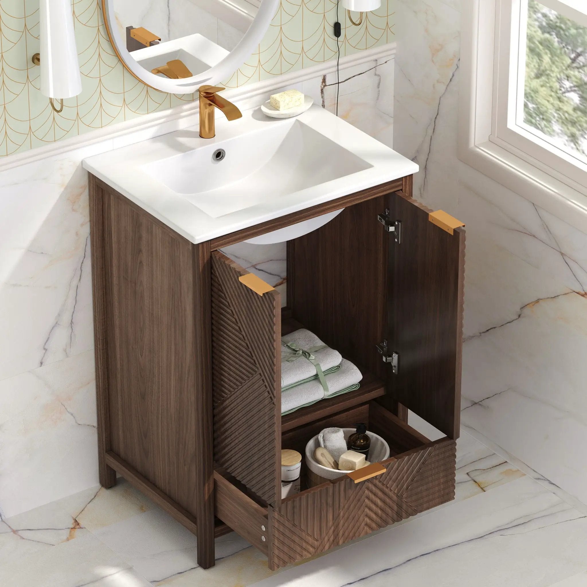 Modern Bathroom Vanity With Sink Combo by HouseOfZazla