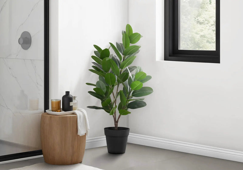28" Tall, Artificial Plant, Garcinia Tree, Indoor, Faux, Fake, Floor, Greenery, Potted, Real Touch, Decorative - Green / Black by Unique Piece Furniture