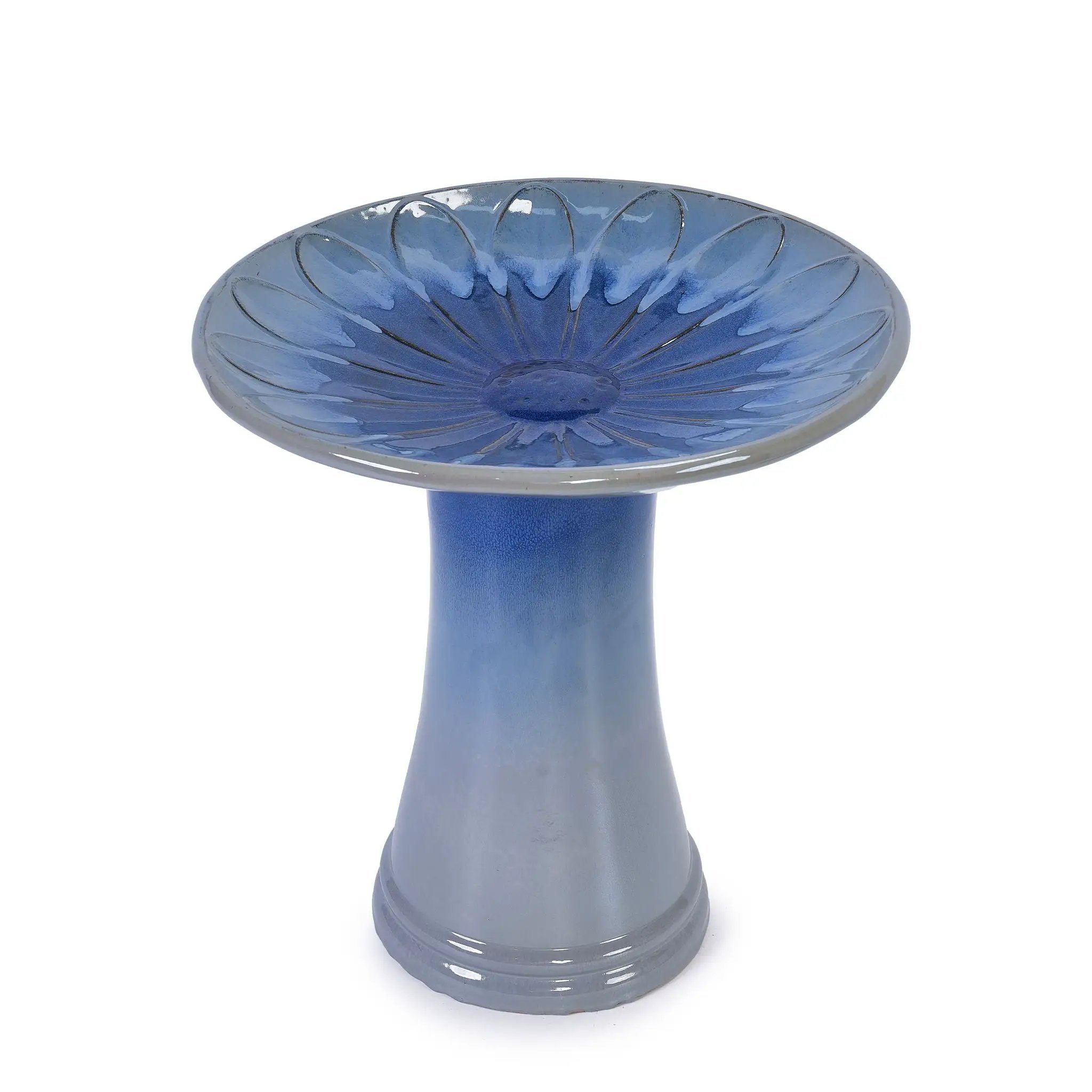Birdbath For Patio, Garden - Blue Gray by HouseOfZazla