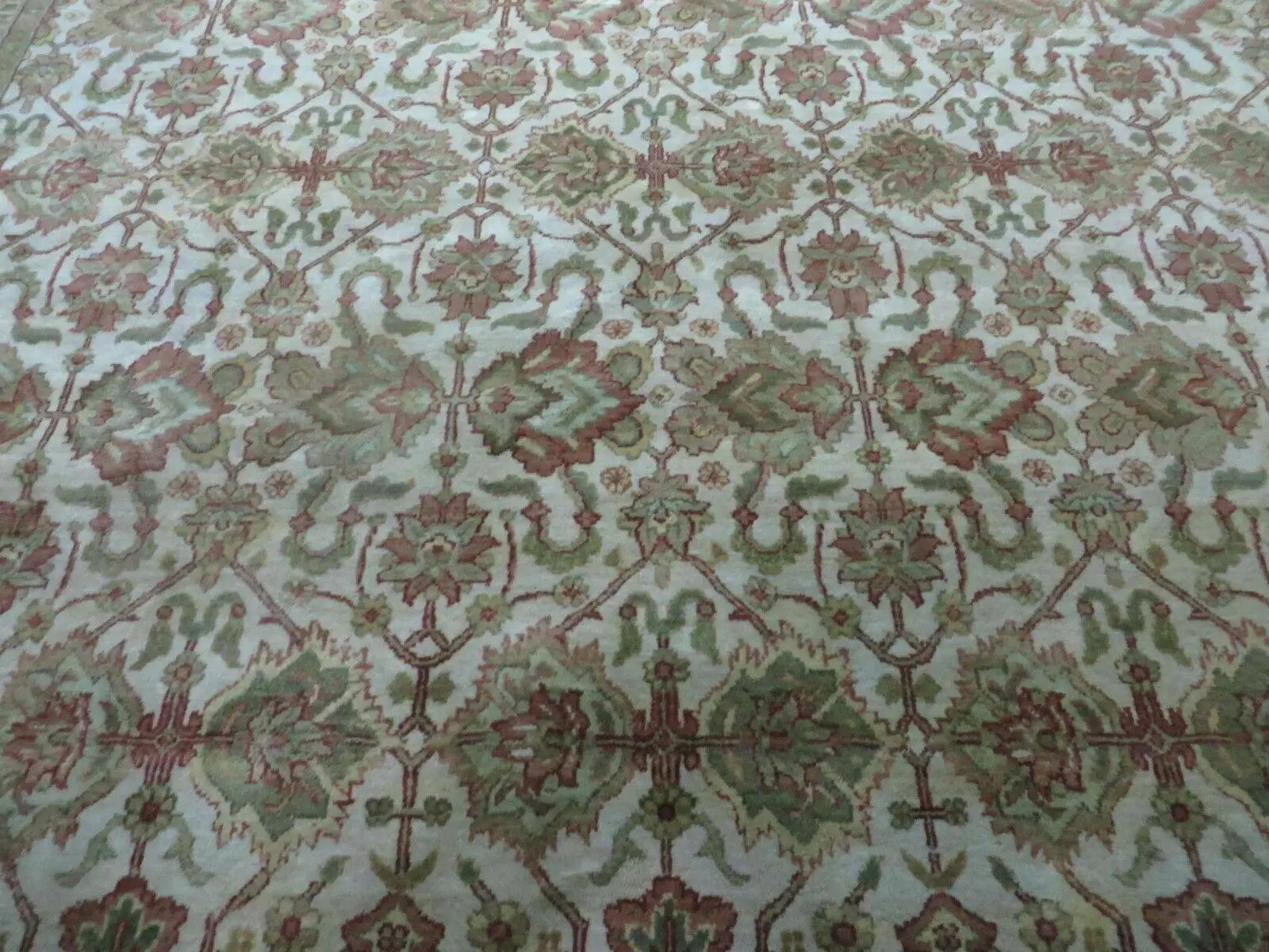 8' 5" X 12' Handmade India Agra Floral Oriental Wool Rug Tea Washed Carpet Nice by Jewel Rugs
