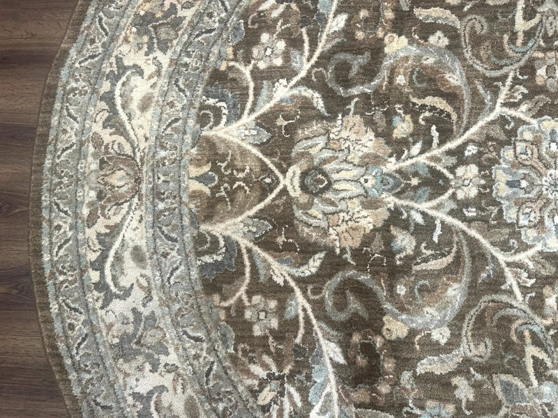 Round Karastan Rug 8x8 ft, Euphoria New Bridge Karastan Rug, Indo Mahal Design by Jewel Rugs