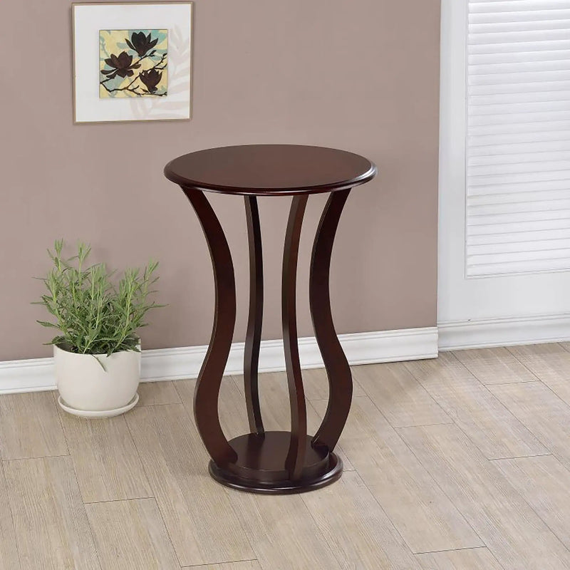 Round Accent Table - Cherry by HouseOfZazla
