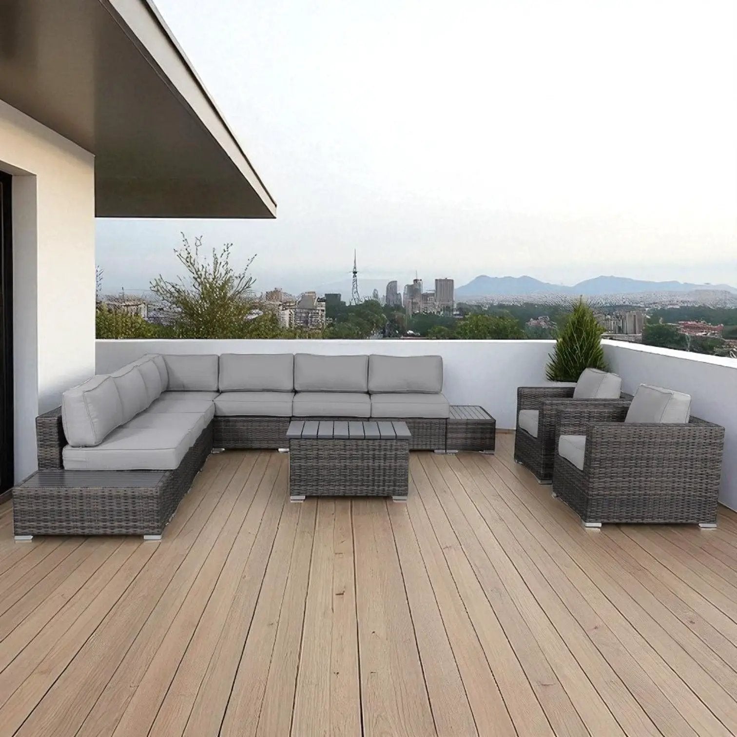 Stylish Entertainment Sectional Set, Outdoor Living by Unique Piece Furniture
