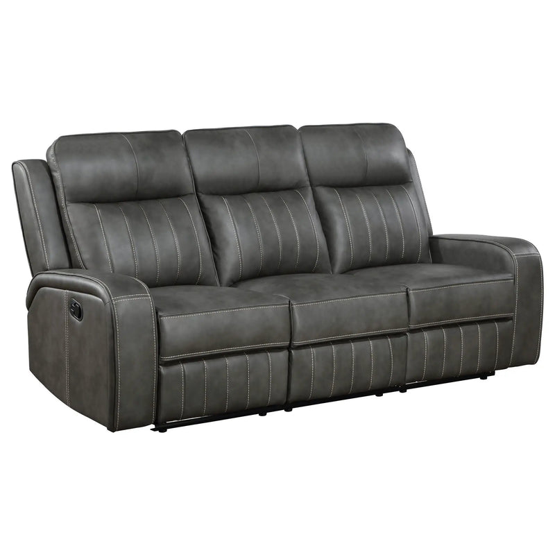 Forrest - Motion Reclining Sofa Comfort With Elegant Tufting And Wide Track Arms - Gray by HouseOfZazla