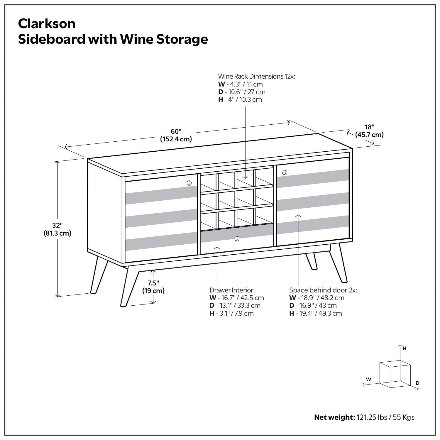 Clarkson - Sideboard With Storage - Brown by HouseOfZazla