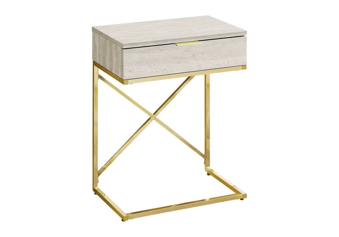Accent Side Table with Storage Drawer, Spacious Tabletop, Contemporary Design by HouseOfZazla