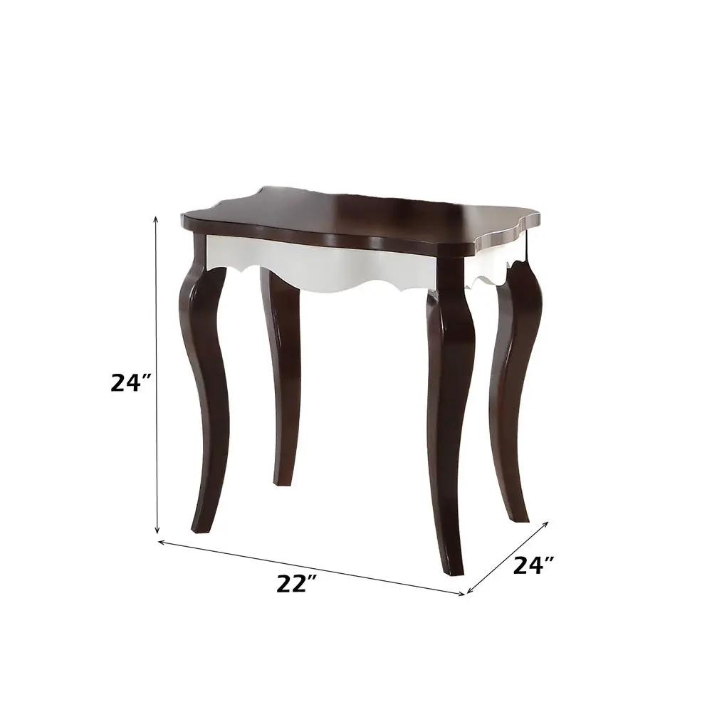 Mathias - End Table - White & Walnut by Unique Piece Furniture
