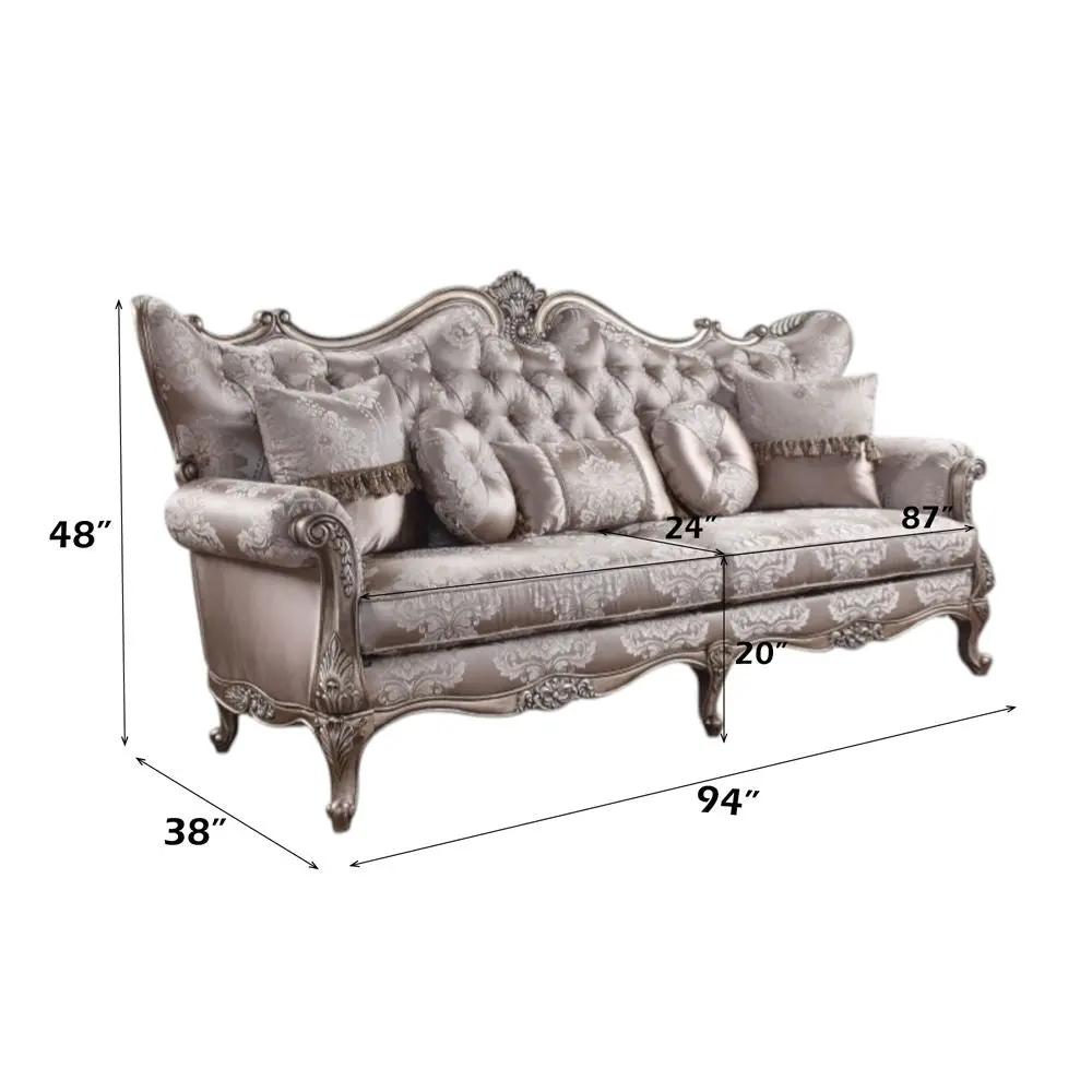 Jayceon - Sofa With 5 Pillows - Fabric & Champagne by Unique Piece Furniture
