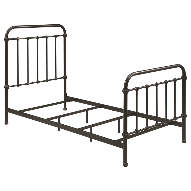 Livingston Metal Twin Open Frame Bed Dark Bronze by Unique Piece Furniture