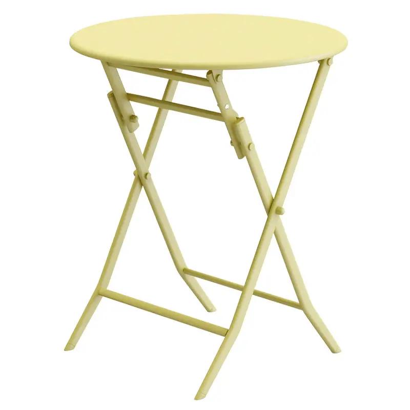 3 Piece Patio Bistro Set Of Foldable Round Table And Chairs by HouseOfZazla