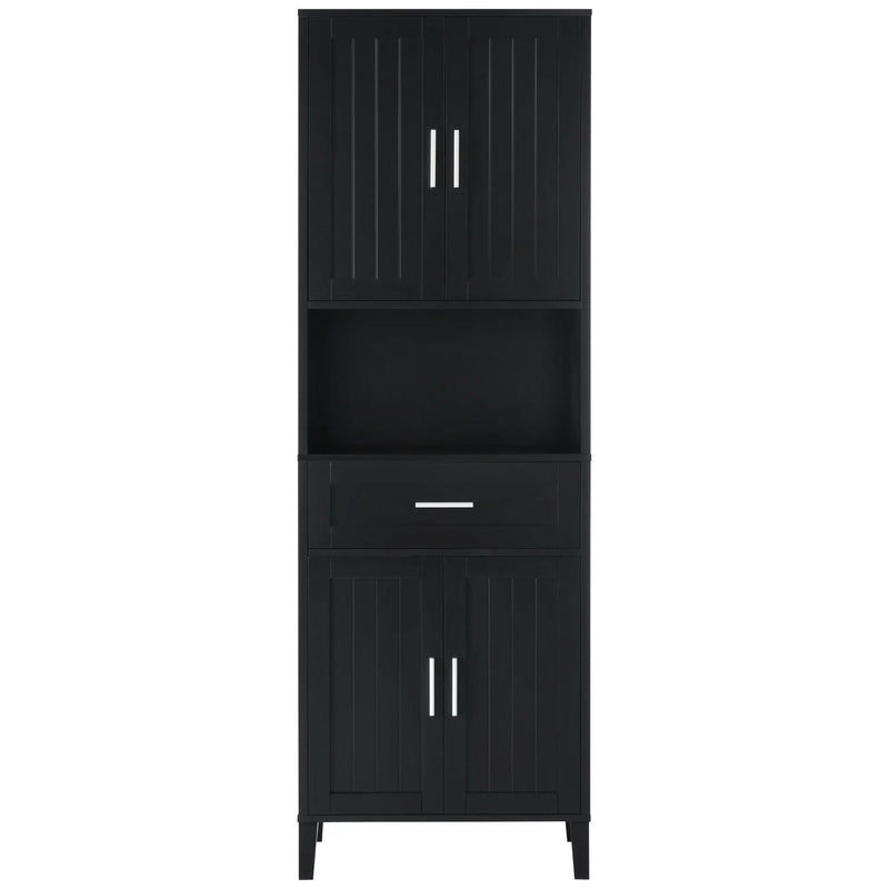 Freestanding Tall Bathroom Cabinet With Soft Close Doors And Adjustable Shelves by Unique Piece Furniture