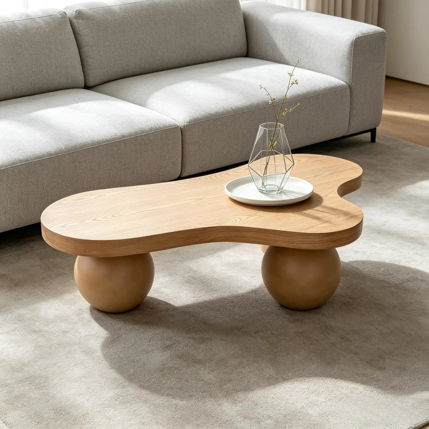 Cloud Shaped Coffee Table With 3 Ball Legs For Living Room by HouseOfZazla