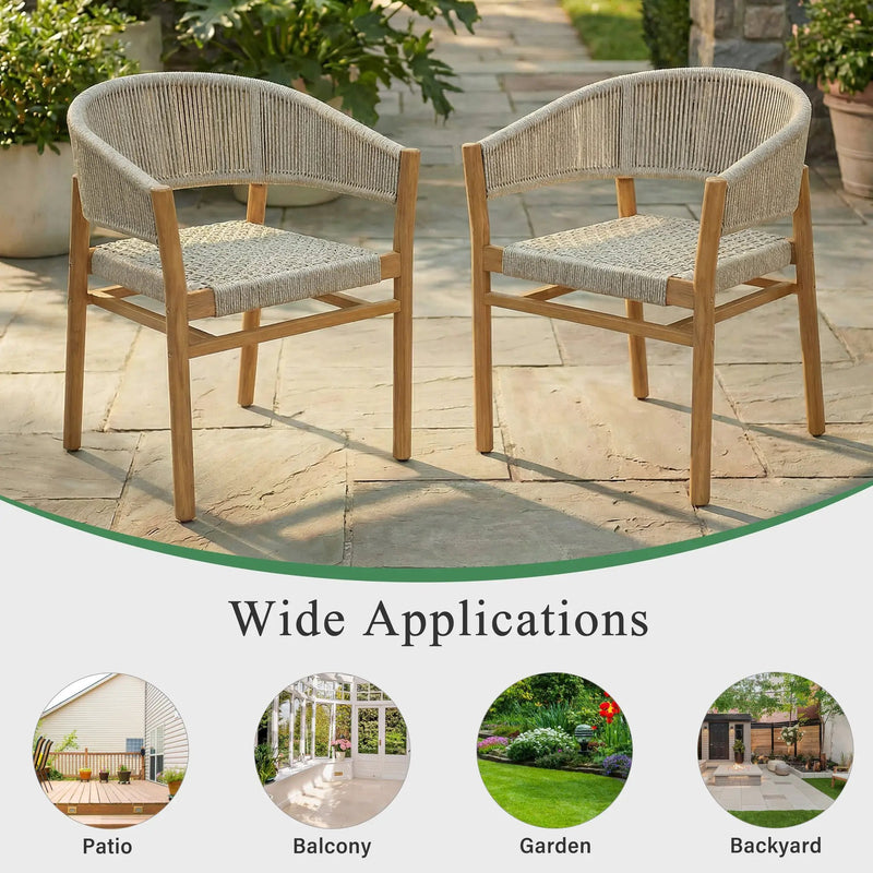 Outdoor Accent Chair Set 2 Person Seating Group by HouseOfZazla