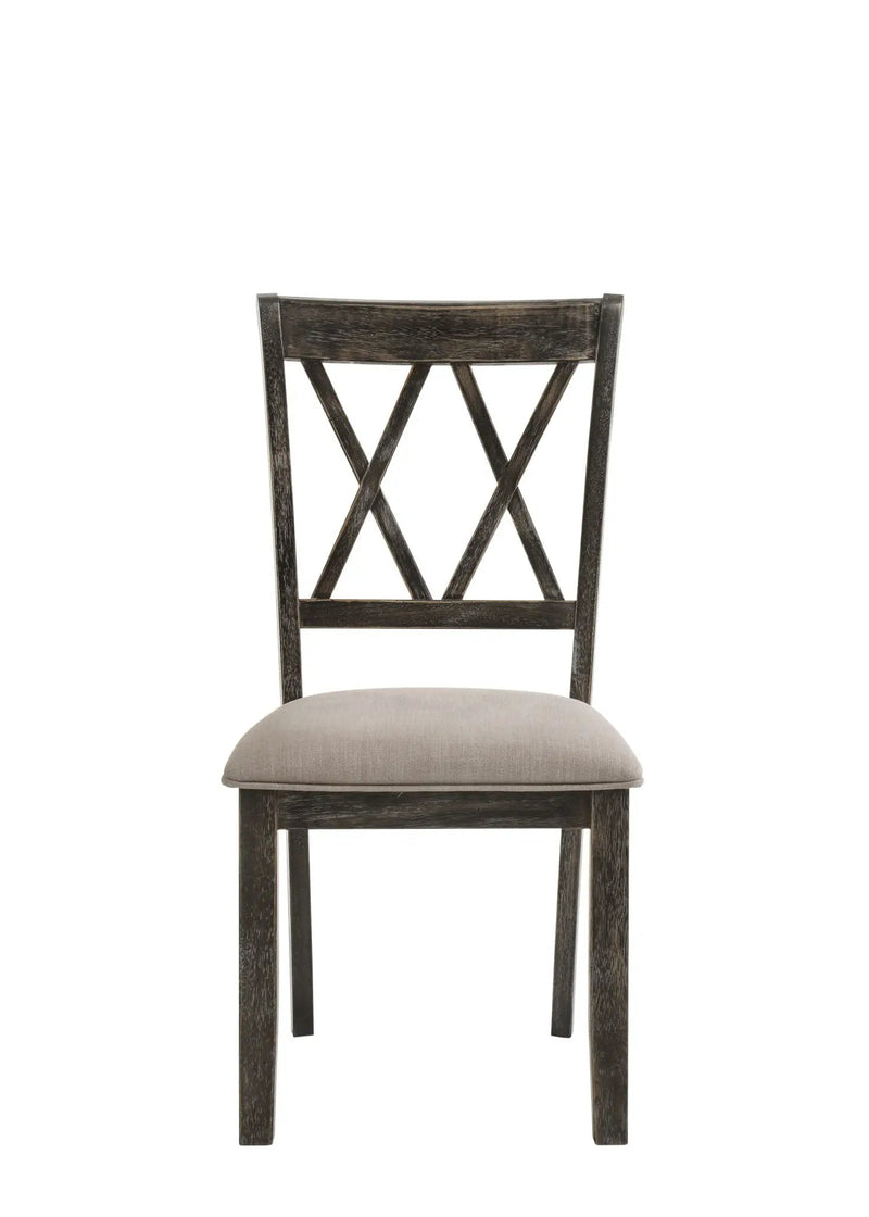Claudia II - Weathered Side Chair (Set of 2) - Beige / Gray by Unique Piece Furniture