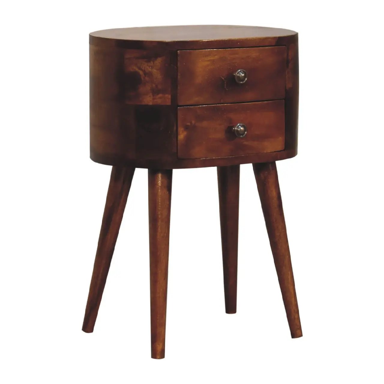 Mini Rounded Nightstand - Chestnut by HouseOfZazla