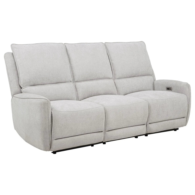 Sylmar 2-piece Chenille Power Reclining Sofa Set Dove Grey by Unique Piece Furniture