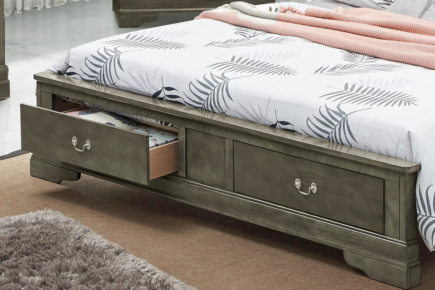 Upholstered Panel Sleigh Bed Design by HouseOfZazla
