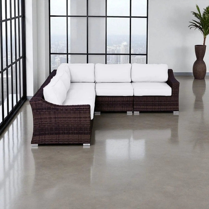 Outdoor Wicker Sofa Seating Group With Cushions by Unique Piece Furniture