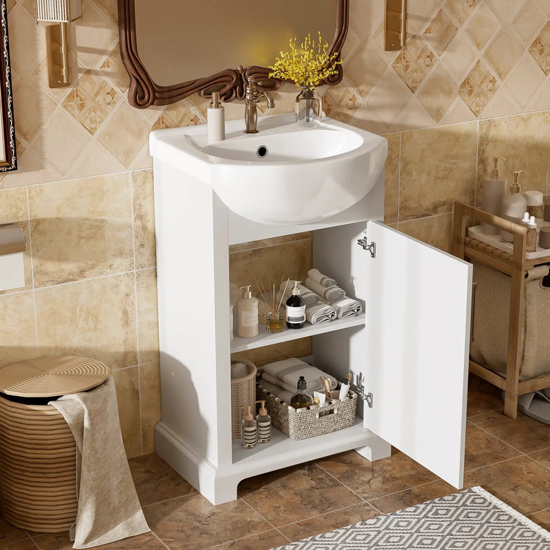 20-Inch Bathroom Vanity with Ceramic Sink by HouseOfZazla