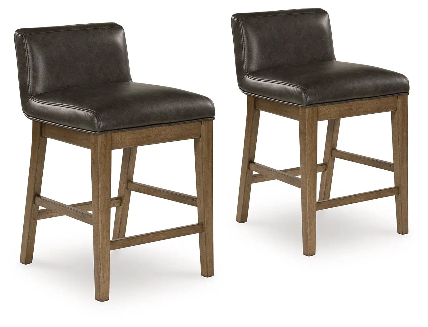 Cabalynn - Upholstered Barstool (Set of 2) - Two-tone Brown by Unique Piece Furniture