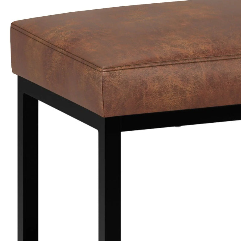 Reynolds - Small Bench - Distressed Saddle Brown by HouseOfZazla