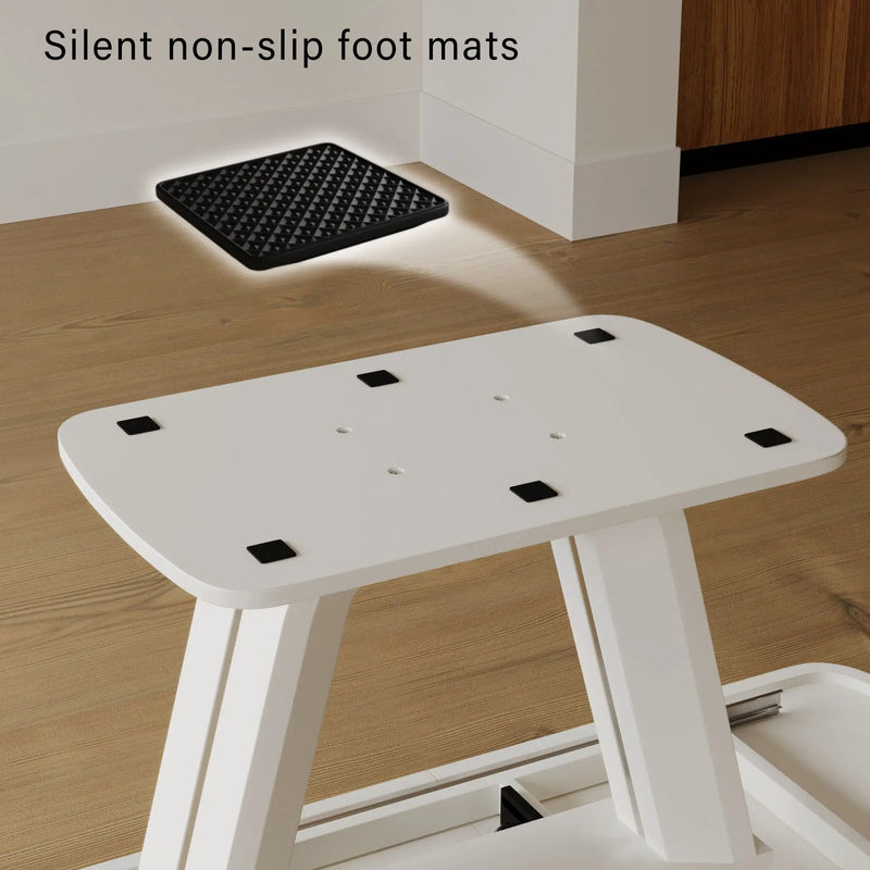 Modern Industrial Style Expandable Dining Table With U Shaped Legs - Antique Gray White