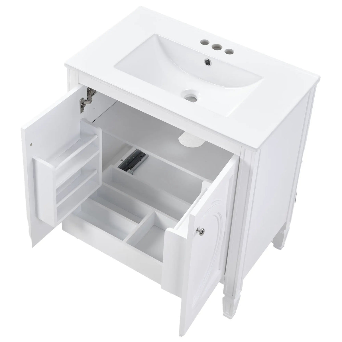 30" No Assembly Needed Vintage Bathroom Vanity by HouseOfZazla
