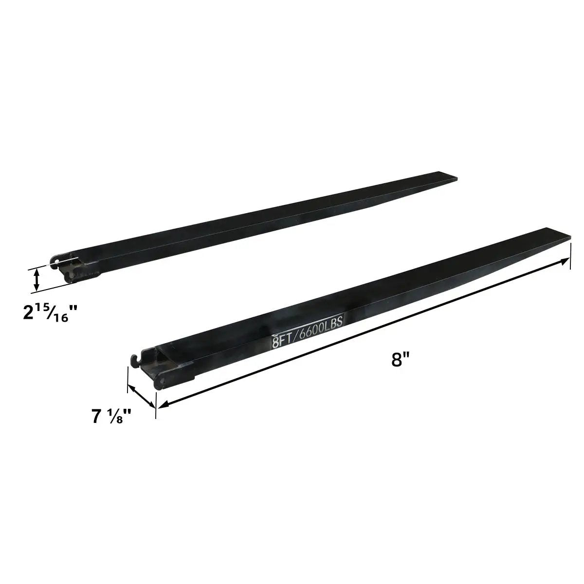 Greatbear 10ft Forklift Extensions 6” Wide Forks, 6600lbs Capacity (Pair) by Chery Industrial