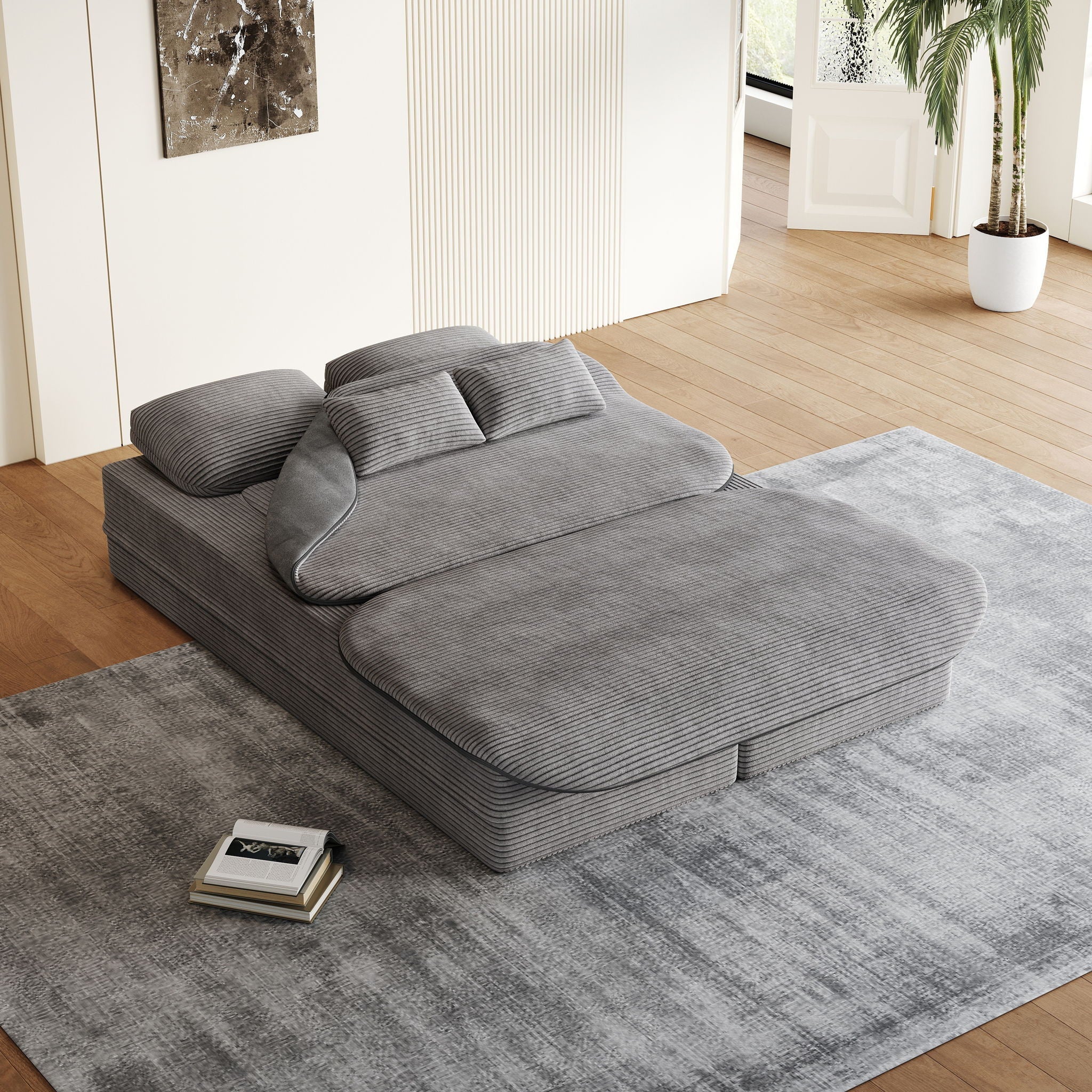 2 In 1 Foldable Sofa Bed With Multi Functional Blanket by HouseOfZazla