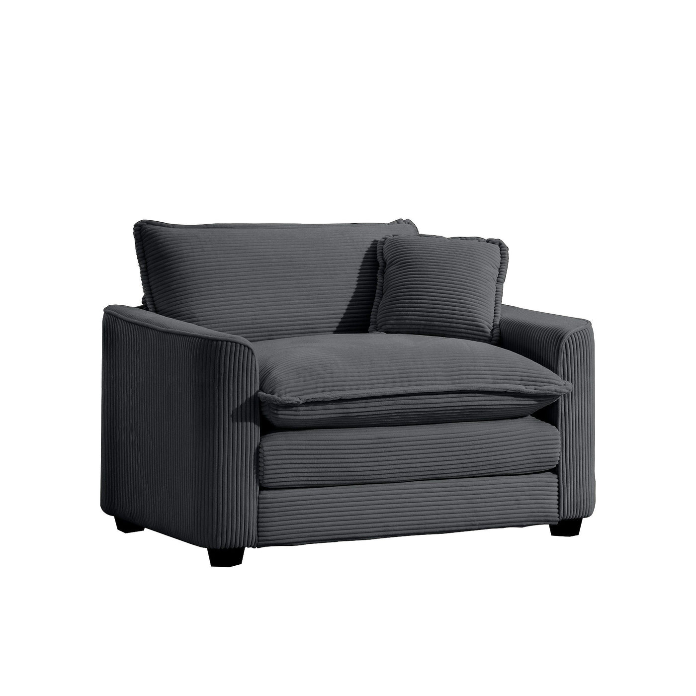 Modern Classic Fabric Single Chair Deep Seat Sofa With Pillow by Unique Piece Furniture