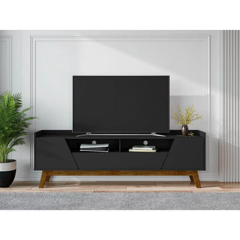 Marcus - TV Stand With 4 Shelves And Soft Close Doors by HouseOfZazla