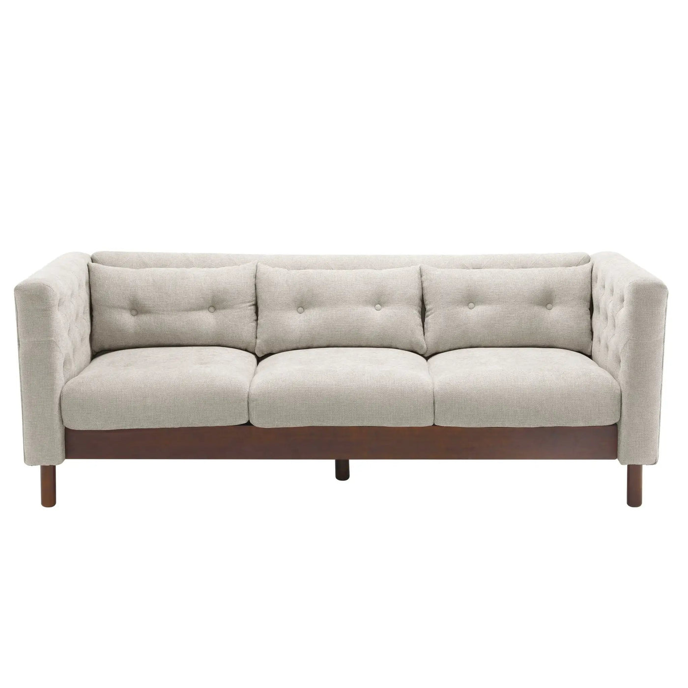 Upholstered Sofa Modern 3 Seater Sofa Couch With Tufted Design For Living Room by HouseOfZazla