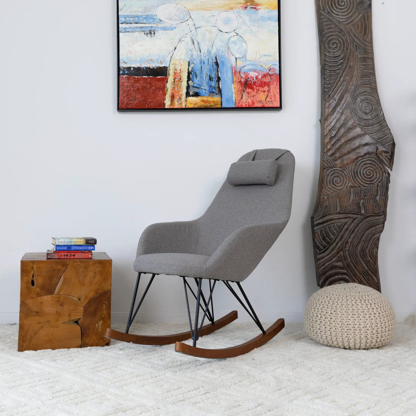 Chloe - Mid Century Modern Rocker Livingroom And Bedroom Chair by HouseOfZazla
