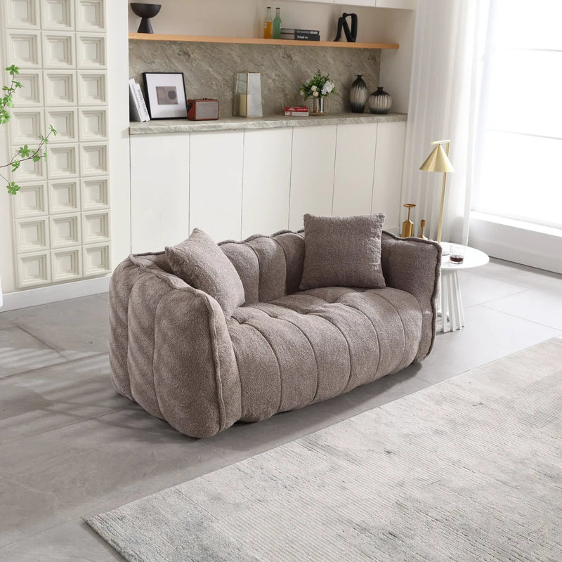 Cozy Beanbag Chair with High Resilience Foam Core by BLAKHOM