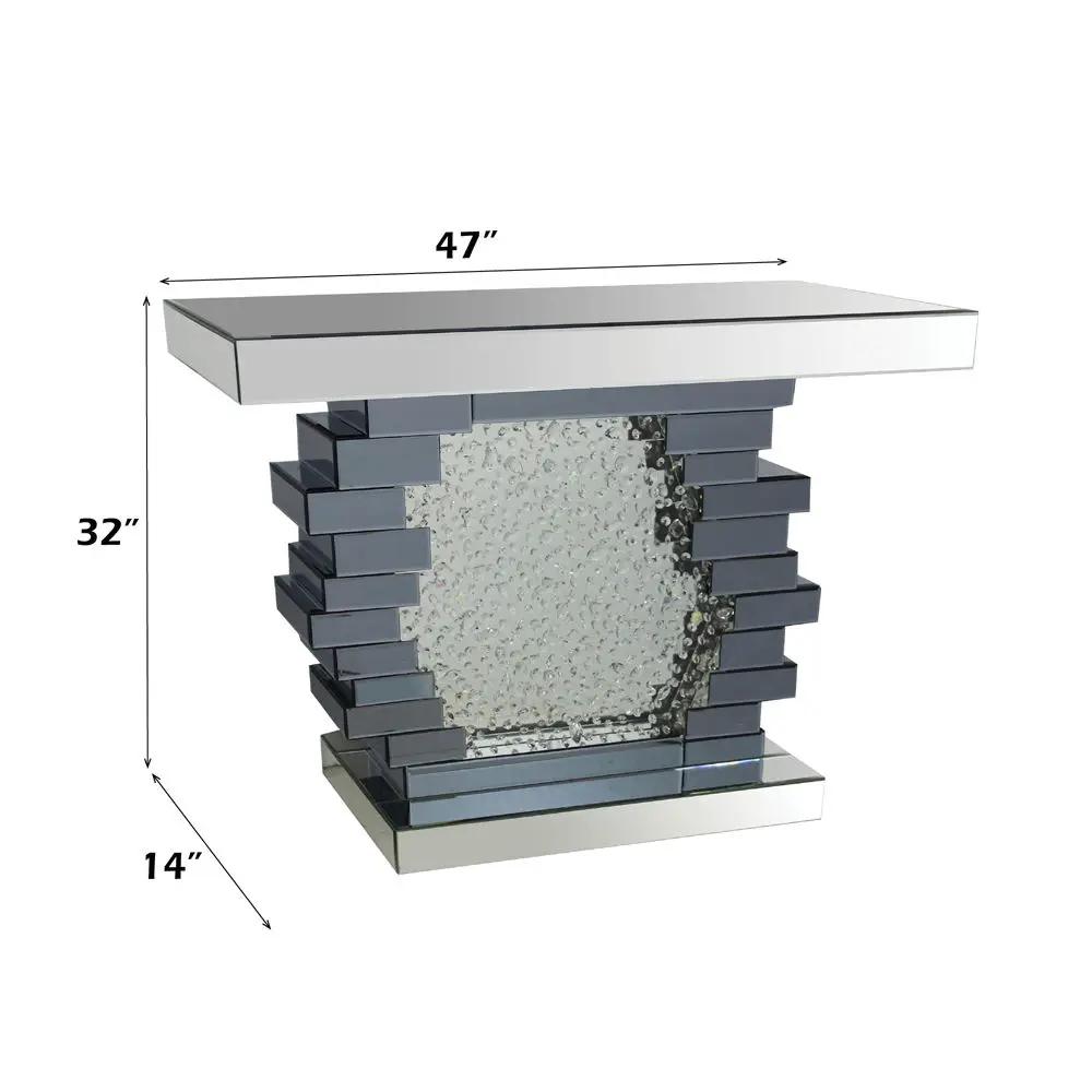 Nysa - 47" X 14" Console Table - Mirrored & Faux Crystals by Unique Piece Furniture