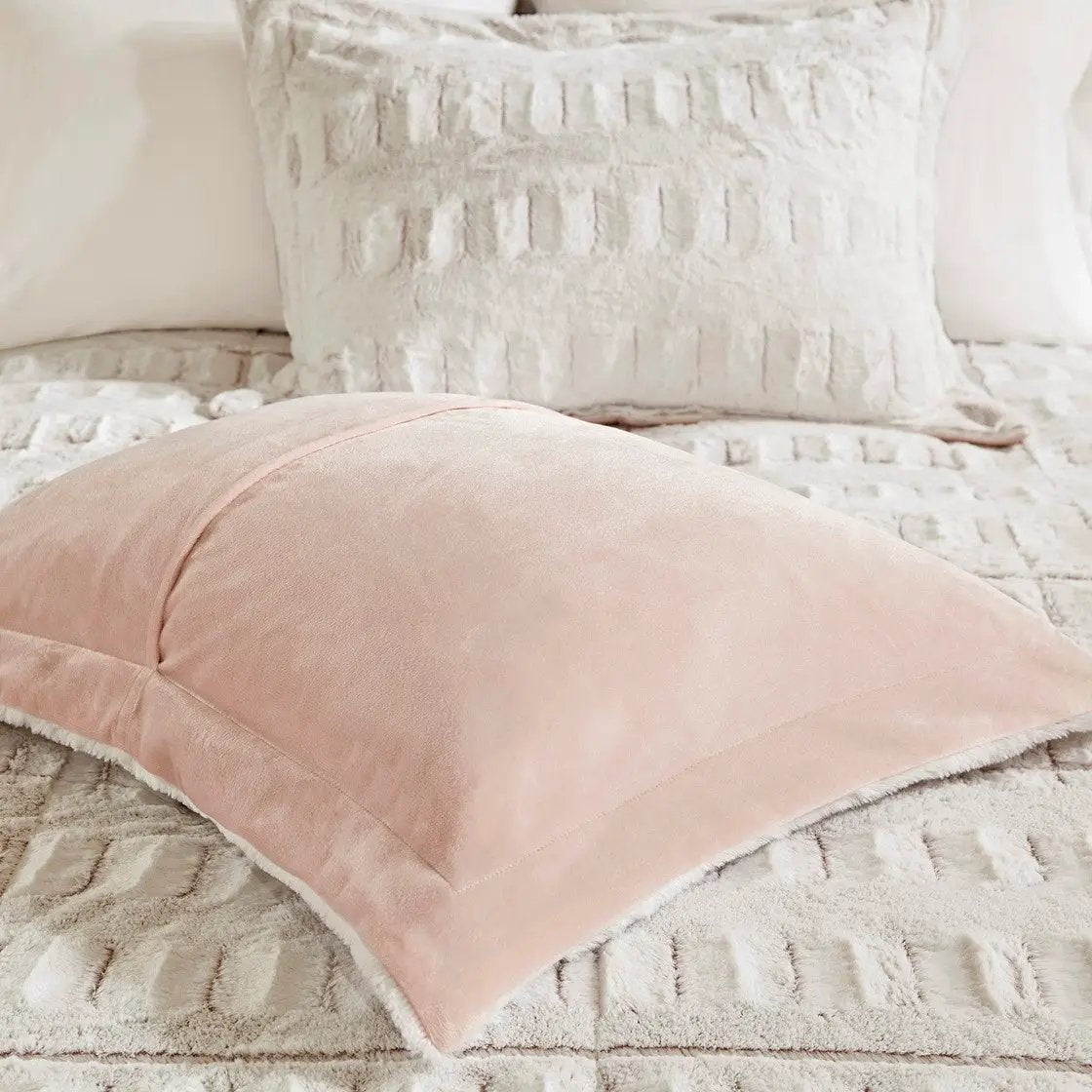Twin/Twin XL Back Print Long Fur Comforter Mini Set by HouseOfZazla