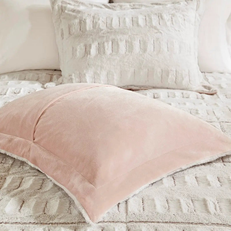 Twin/Twin XL Back Print Long Fur Comforter Mini Set by HouseOfZazla