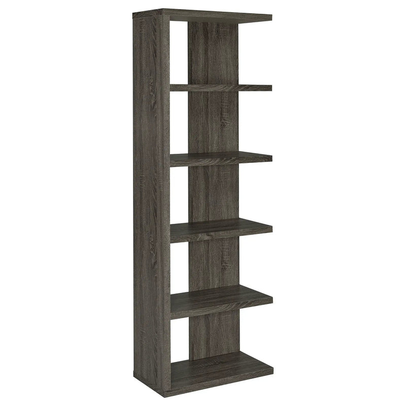 Harrison 71-inch 5-shelf Bookshelf Weathered Grey by Unique Piece Furniture