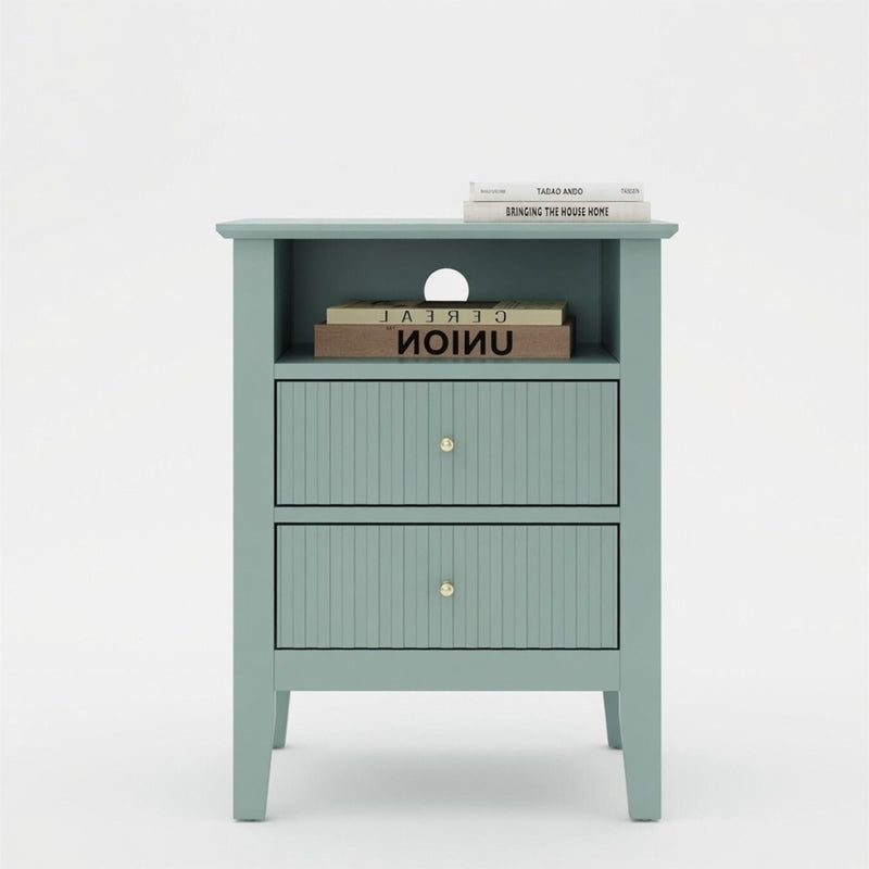 Fluted Nightstand With 2 Drawers by HouseOfZazla