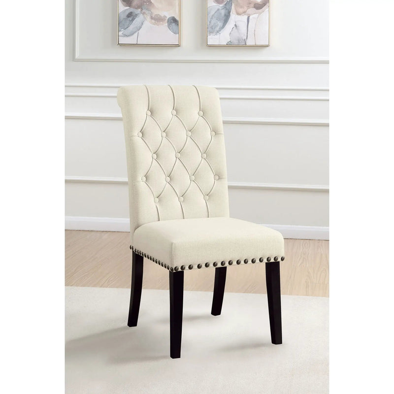 Button Tufted Side Chairs (Set of 2) - Beige