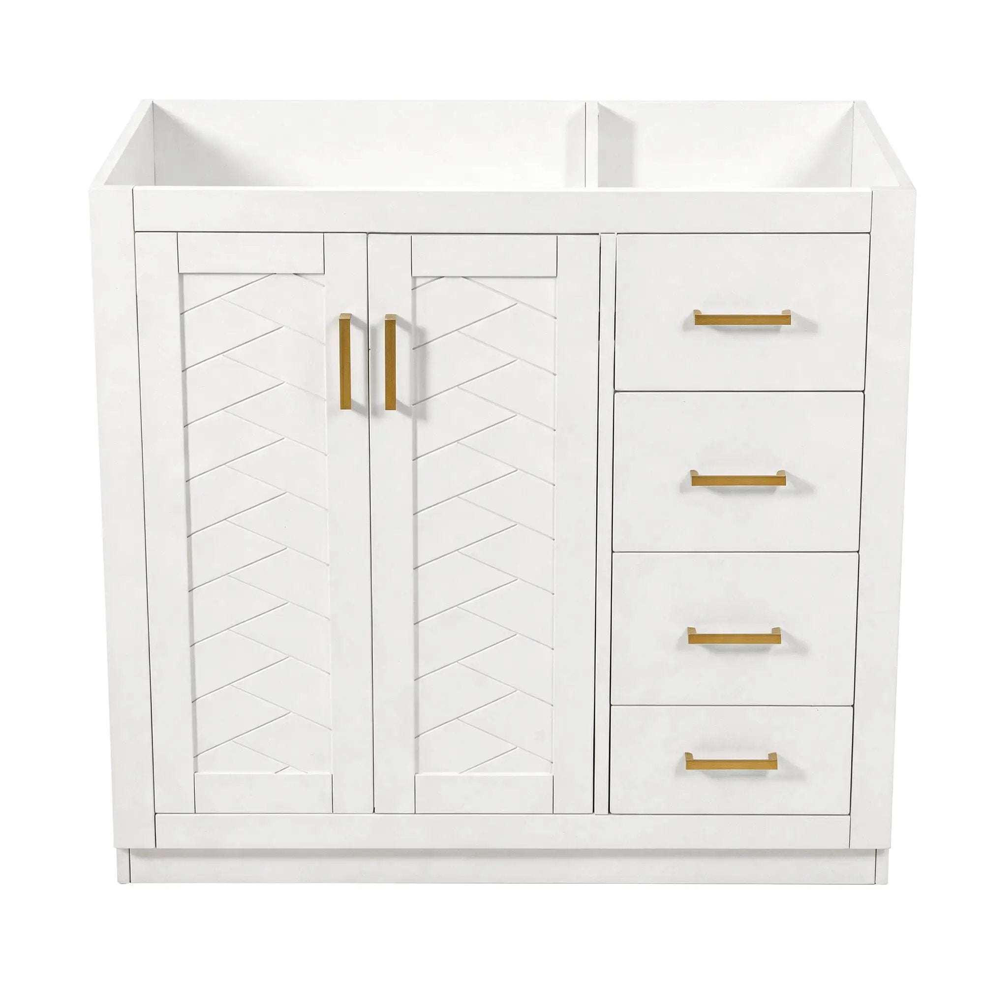 Retro Style Bathroom Vanity, 3 Drawers & Soft Closing Doors by HouseOfZazla