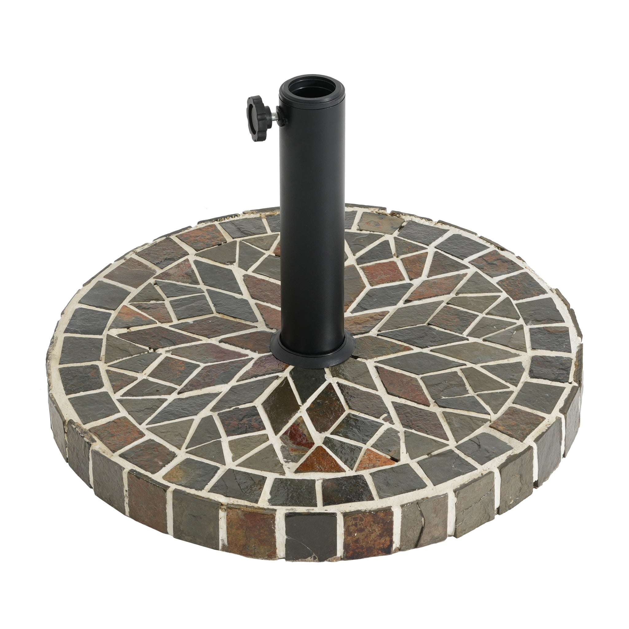 Enzo Tile Round Umbrella Base by HouseOfZazla