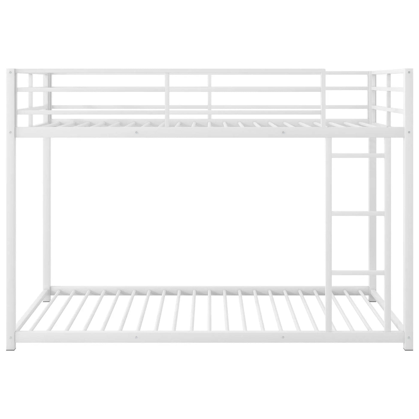 Metal Bunk Bed, Low Bunk Bed With Ladder by HouseOfZazla