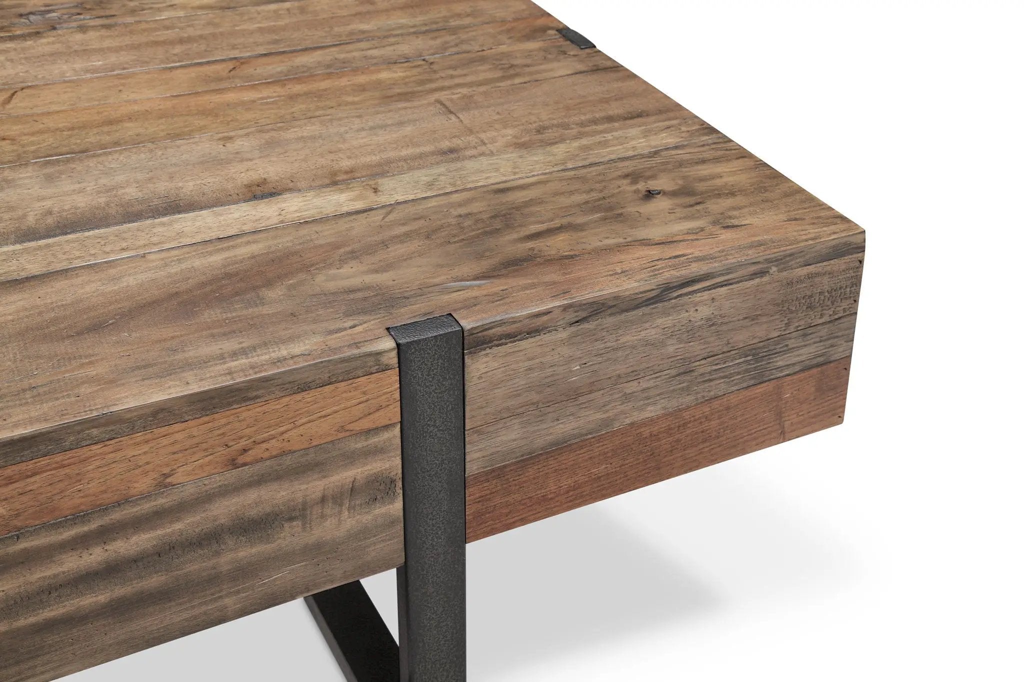 Prescott - Modern Reclaimed Wood Rectangular Cocktail Table - Rustic Honey by Unique Piece Furniture