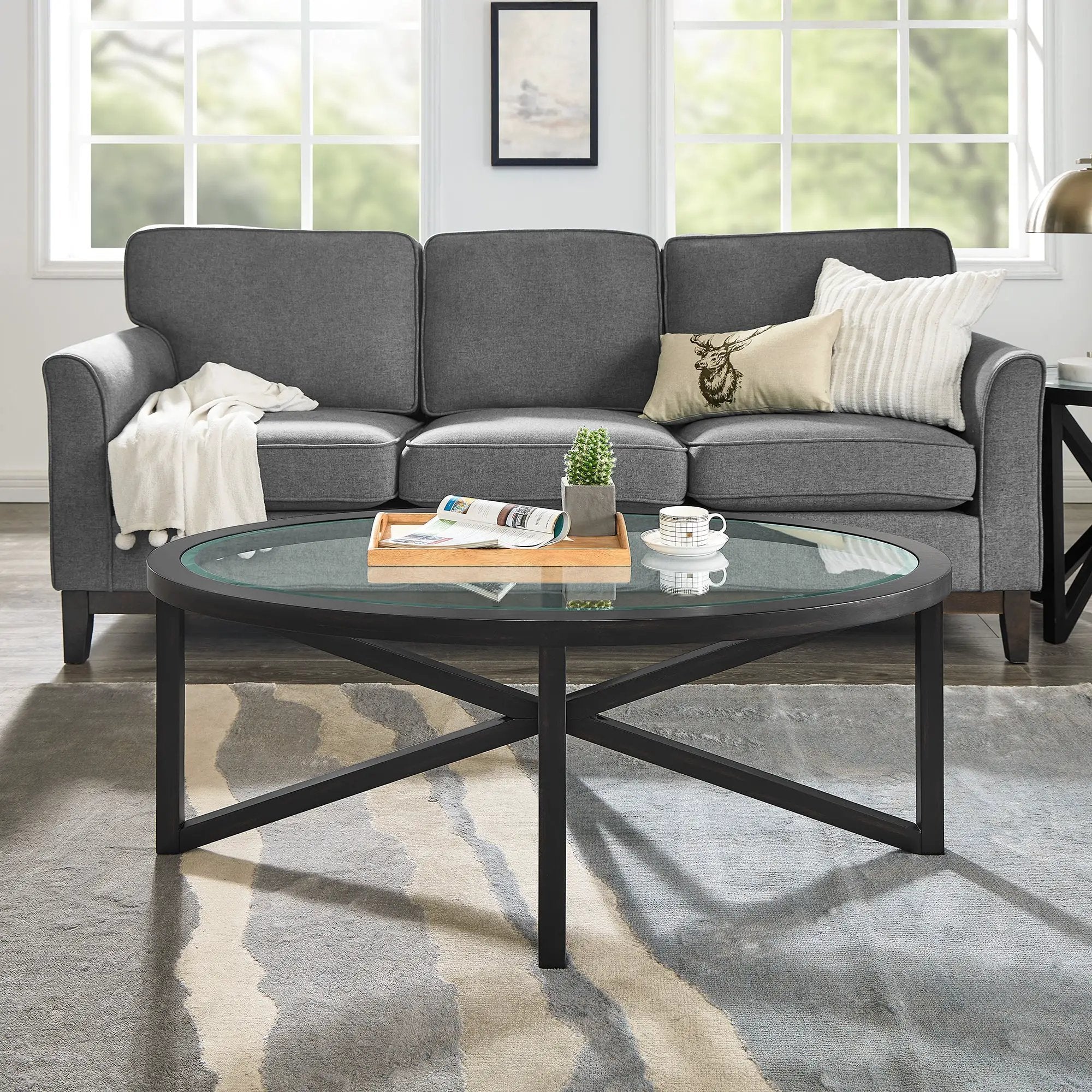 Modern Simple Glass Coffee Table by HouseOfZazla