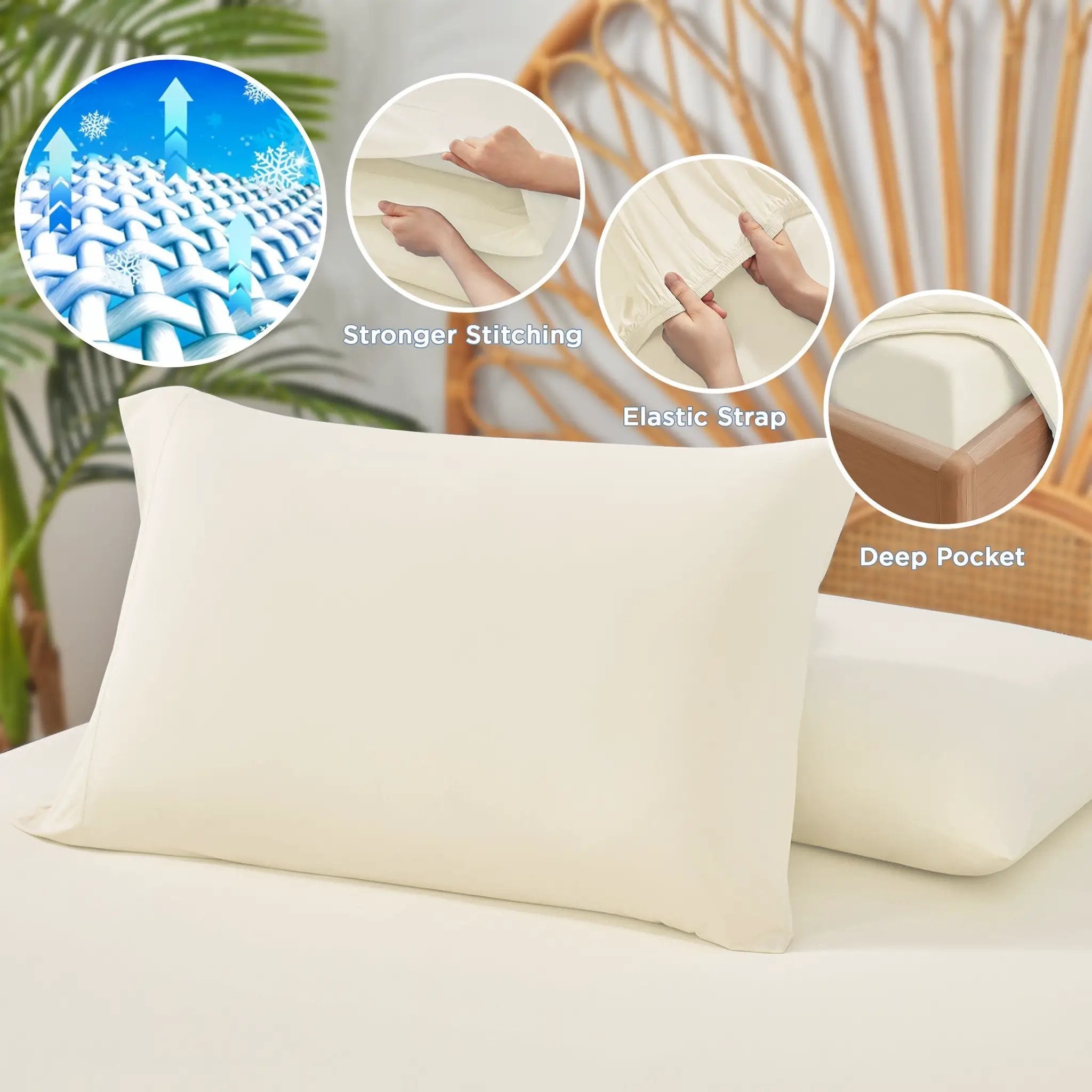 3-Piece King Cooling 3pc Sheet Set by HouseOfZazla