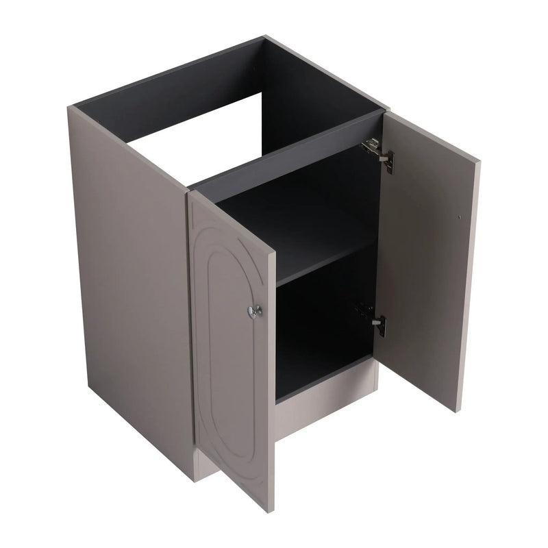 Modern Freestanding Bathroom Vanity With Soft Close Cabinet Doors by HouseOfZazla