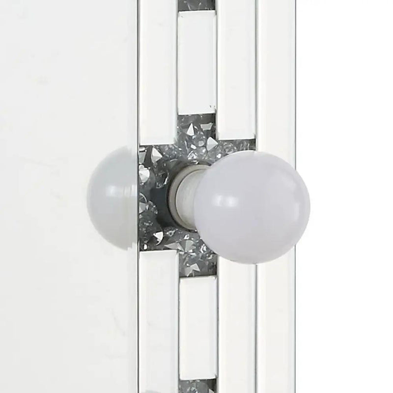 Noralie - Accent Mirror - Faux Diamonds & Mirrored by Unique Piece Furniture