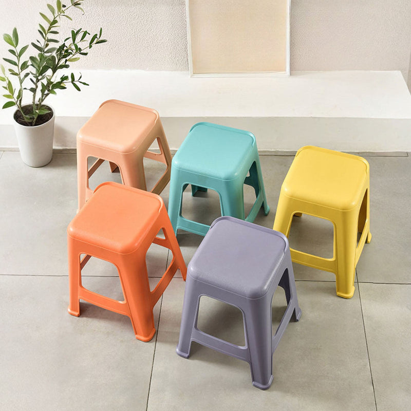 5 Pack Stackable Classroom Stools, 18.8" Height Colorful Nesting Plastic Stool by HouseOfZazla