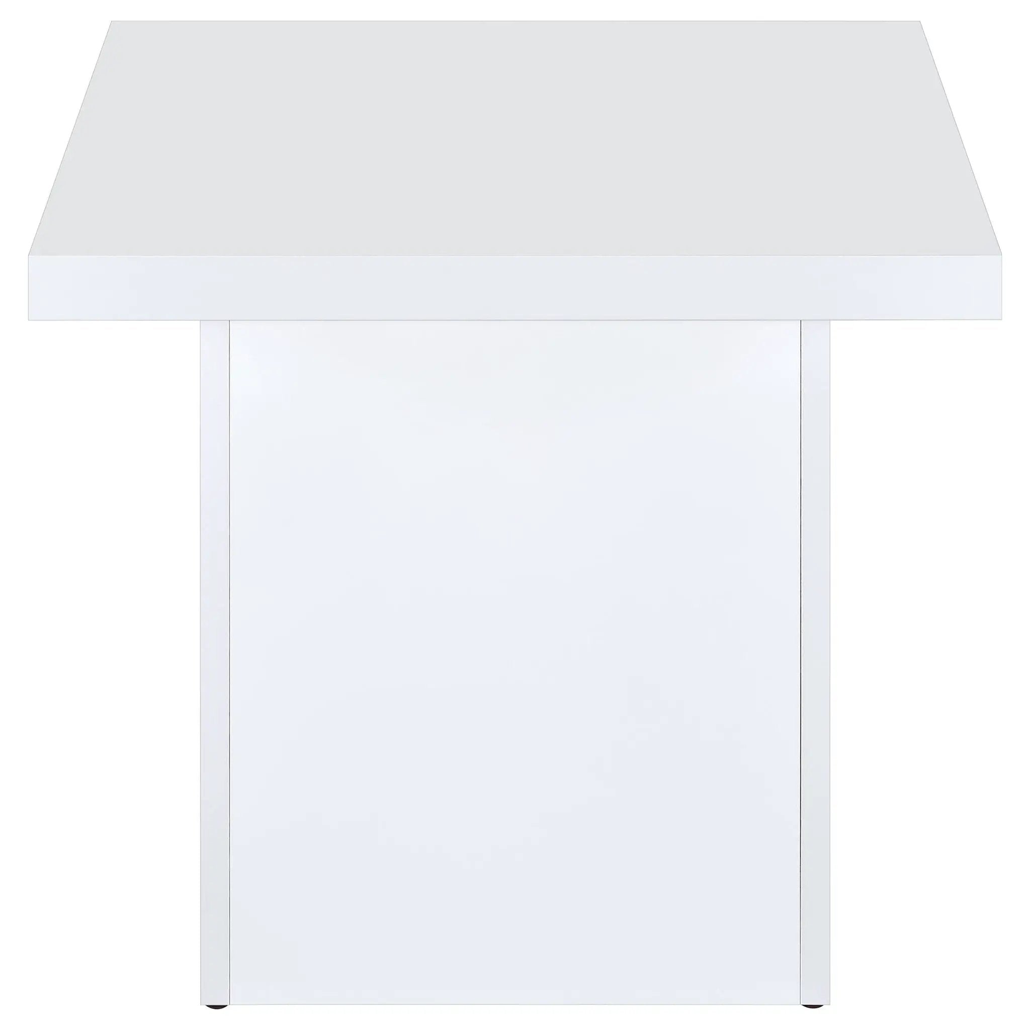 Devar 3-piece Square Coffee End Table Set White High Gloss by Unique Piece Furniture